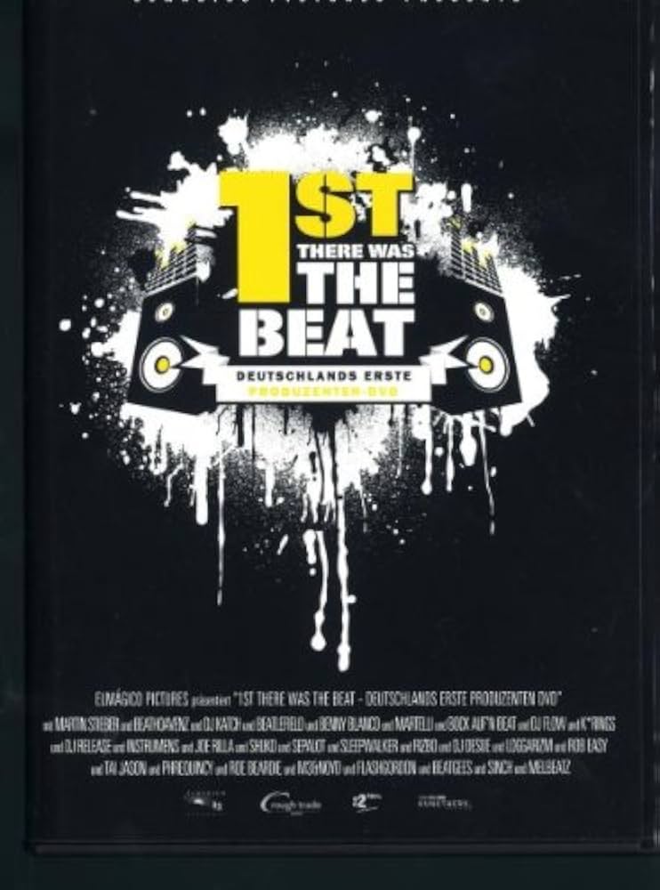 Cover der Hip-Hop-Producer-DVD „1st there was the beat – Deutschlands erste Producer-DVD“ mit Graffiti-Schriftzug und Lautsprecher-Grafik.